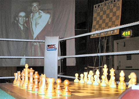 Chessboxing match at the intellectual fight club in Berlin Stock