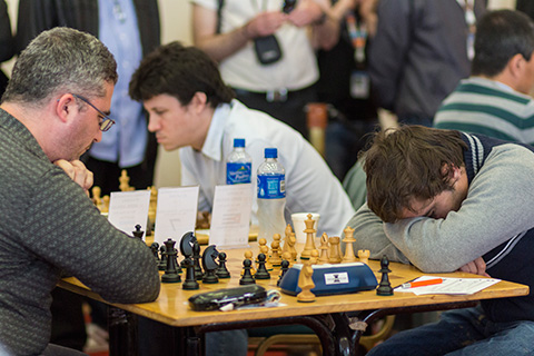 GM Krikor Sevag Mekhitarian half a point behind leaders 