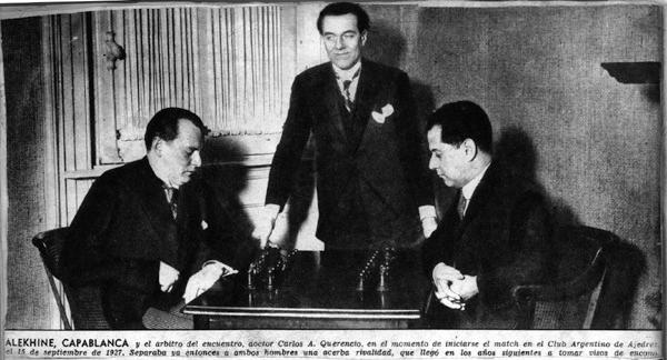 Capablanca and Alekhine in 1927