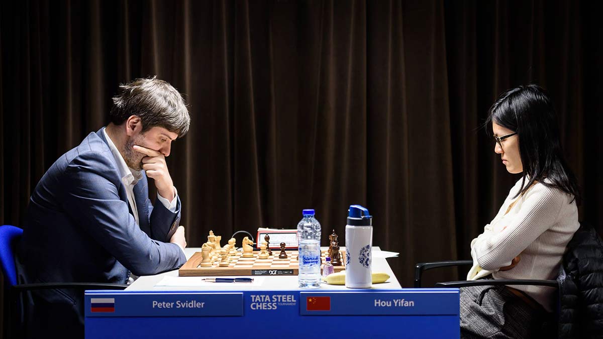 Peter Svidler and Hou Yifan