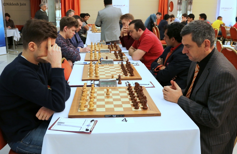 Game between Maxim Matlakov and Victor Bologan from the Aeroflot Open 2018