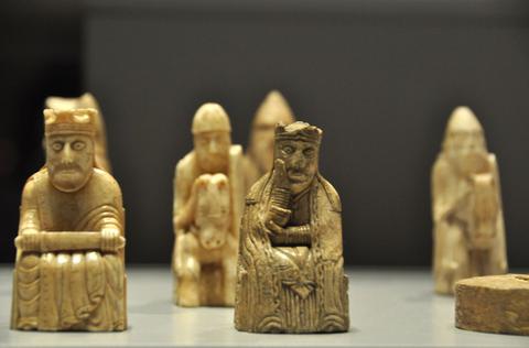 old chess pieces