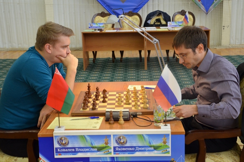Dmitry Jakovenko during his penultimate round game against Vladislav Kovalev at the Karpov Poikovsky International