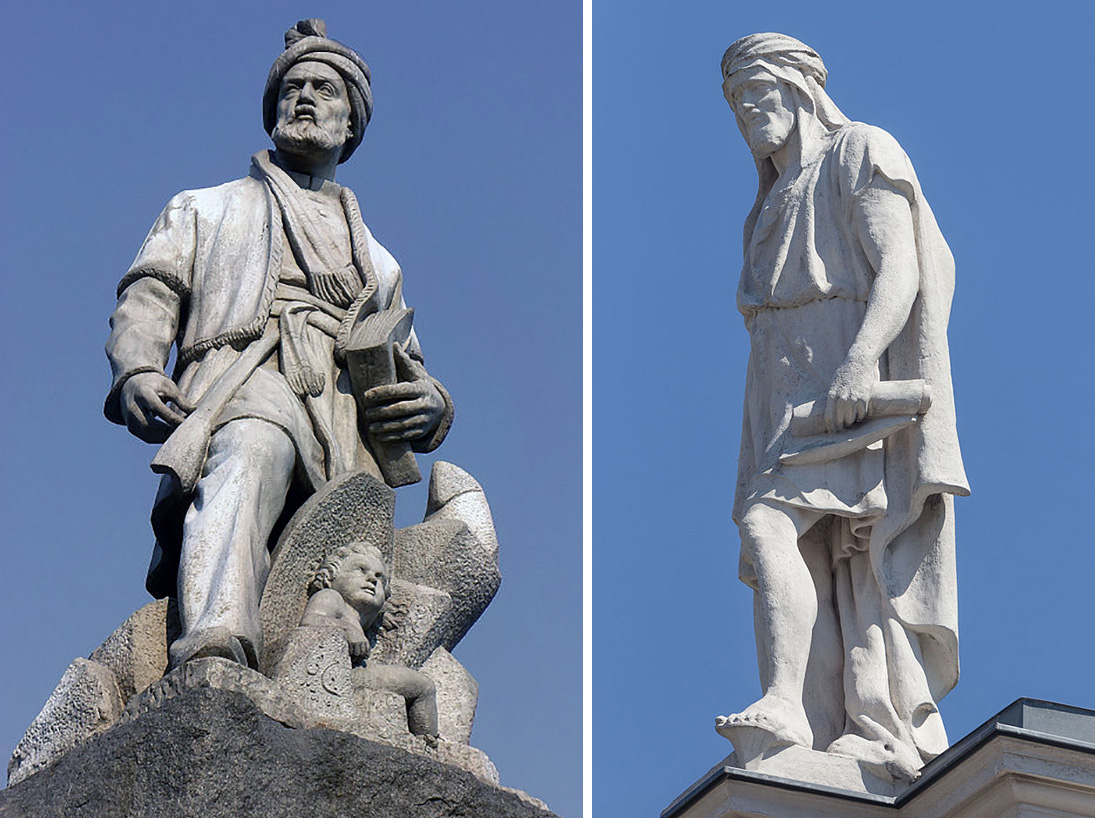 Ferdowsi and Al Masudi statues