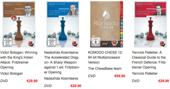 Recent ChessBase DVDs