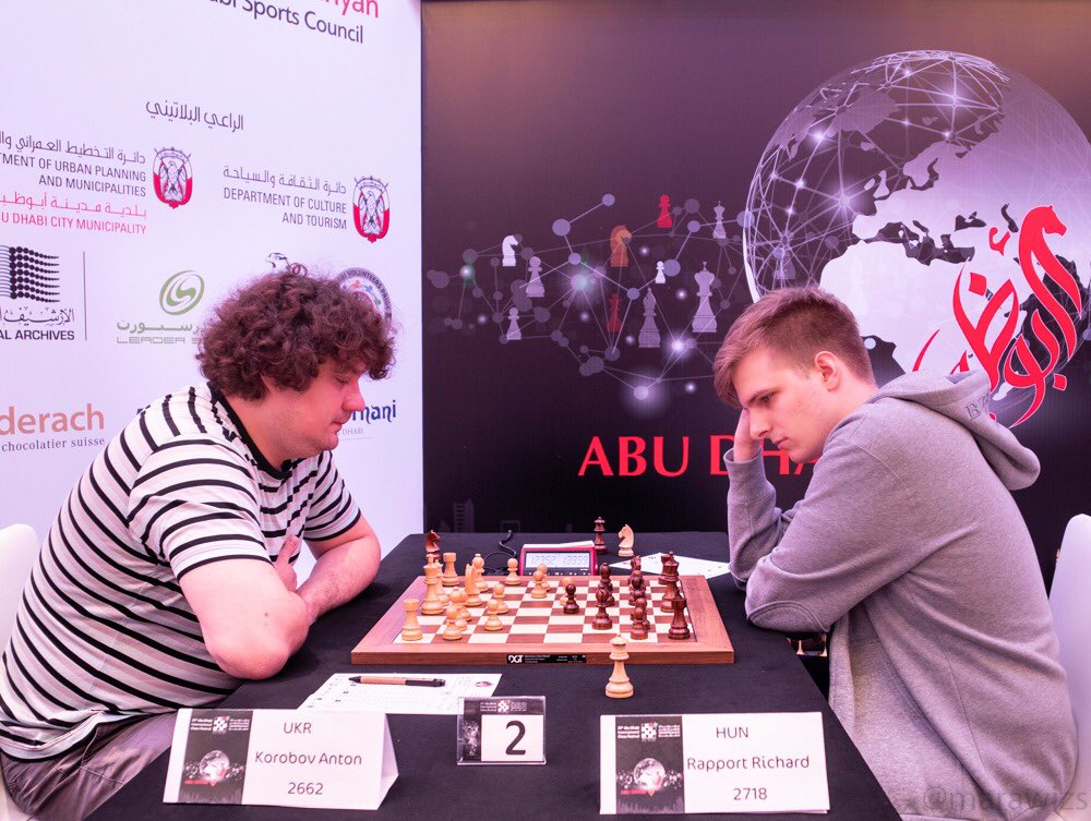 Anton Korobov during his eighth round game against Richard Rapport