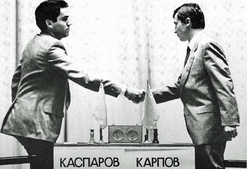Kasparov and Karpov in 1985