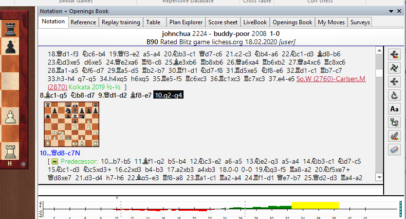 Finding novelties with ChessBase 16