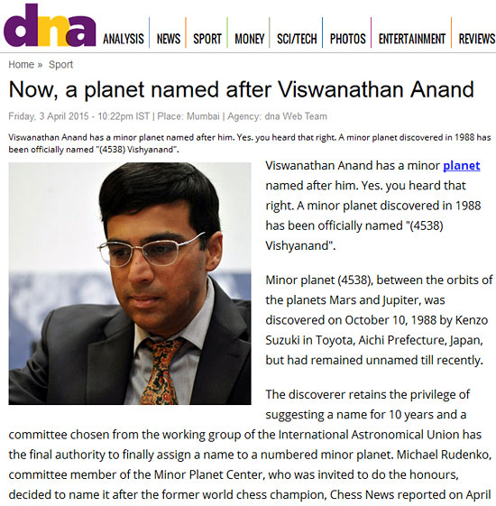 Going viral with planetoid Vishyanand