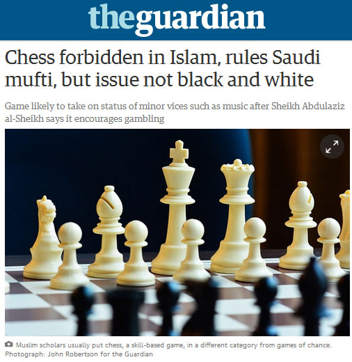 Top Saudi Cleric Calls For Ban On Chess Chessbase
