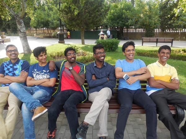   Coach R.B. Ramesh, Vidit Gujrathi, B. Adhiban, S.P. Sethuraman, Pentala Harikrishna, Murali Karthikeyan