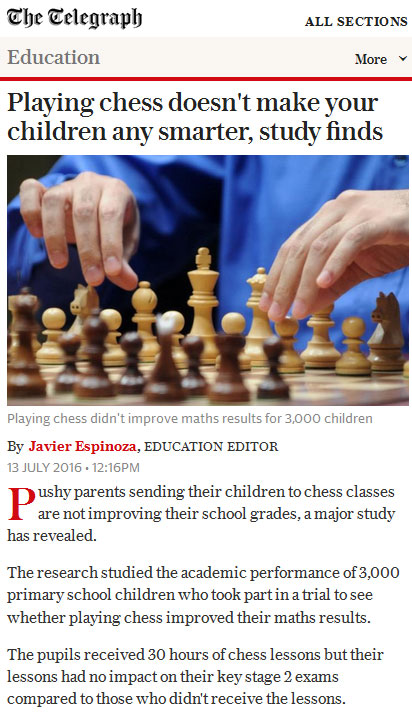 Most people think playing chess makes you 'smarter', but the evidence isn't  clear on that - World leading higher education information and services