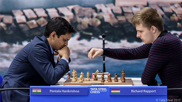 Tata Steel Chess Tournament 2017 Round 1 Eljanov v Rapport 