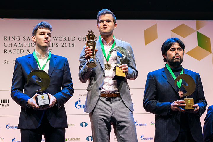 Carlsen Wins World Blitz Championship, Assaubayeva Defends Women's Title 