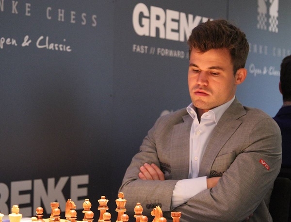 Магнус Карлсен 2019г. Георг Майер шахматист. Винсент Каймер шахматист. Grenke chess classic 2024