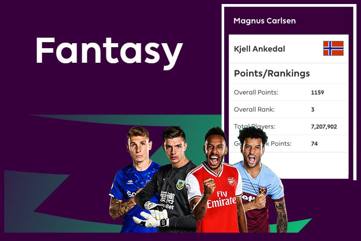 Magnus Carlsen tops Fantasy Premier League rankings