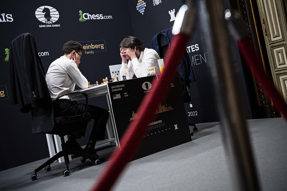 Standings Results FIDE Candidates Tournament 2022 (Round 8) with