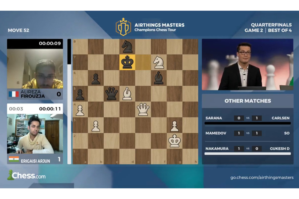 Carlsen-Nakamura final, as Firouzja knocked out