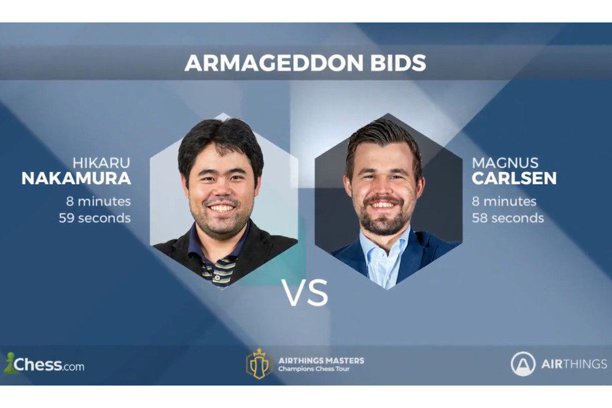 Magnus Carlsen beats Hikaru Nakamura via Armageddon