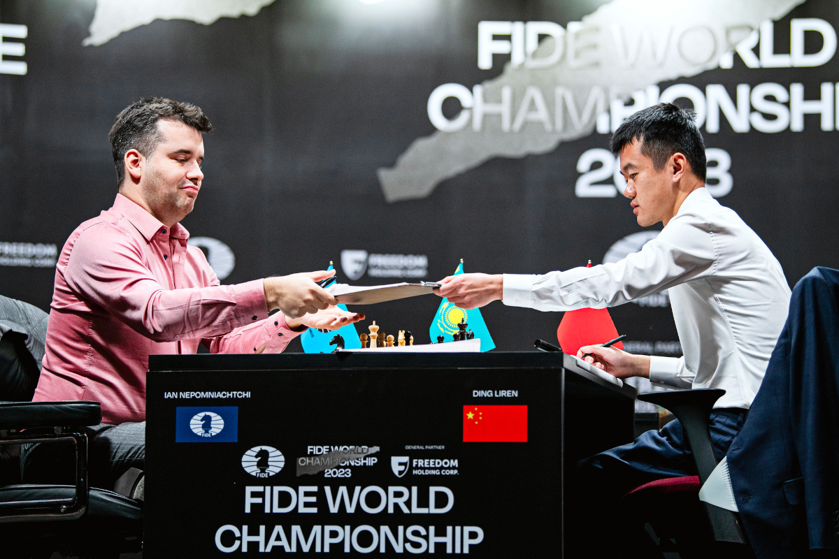 Ian Nepomniachtchi & Ding Liren, FIDE World Championship 2023, Astana