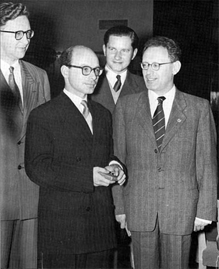 Vassily Smyslov David-Bronstein Paul Keres and Mikhail Botvinnik at the Olympiad Amsterdam in1954