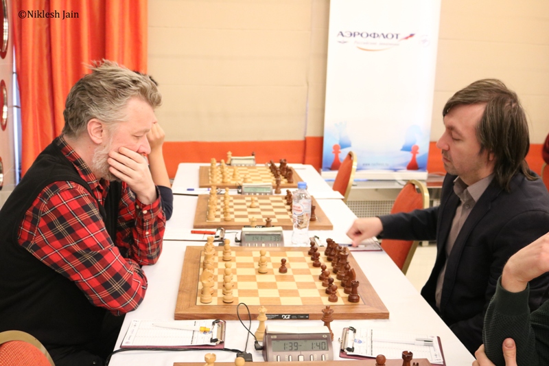 Gata Kamsky and Alexander Khalifman in their final round game at the Aeroflot Open 2018