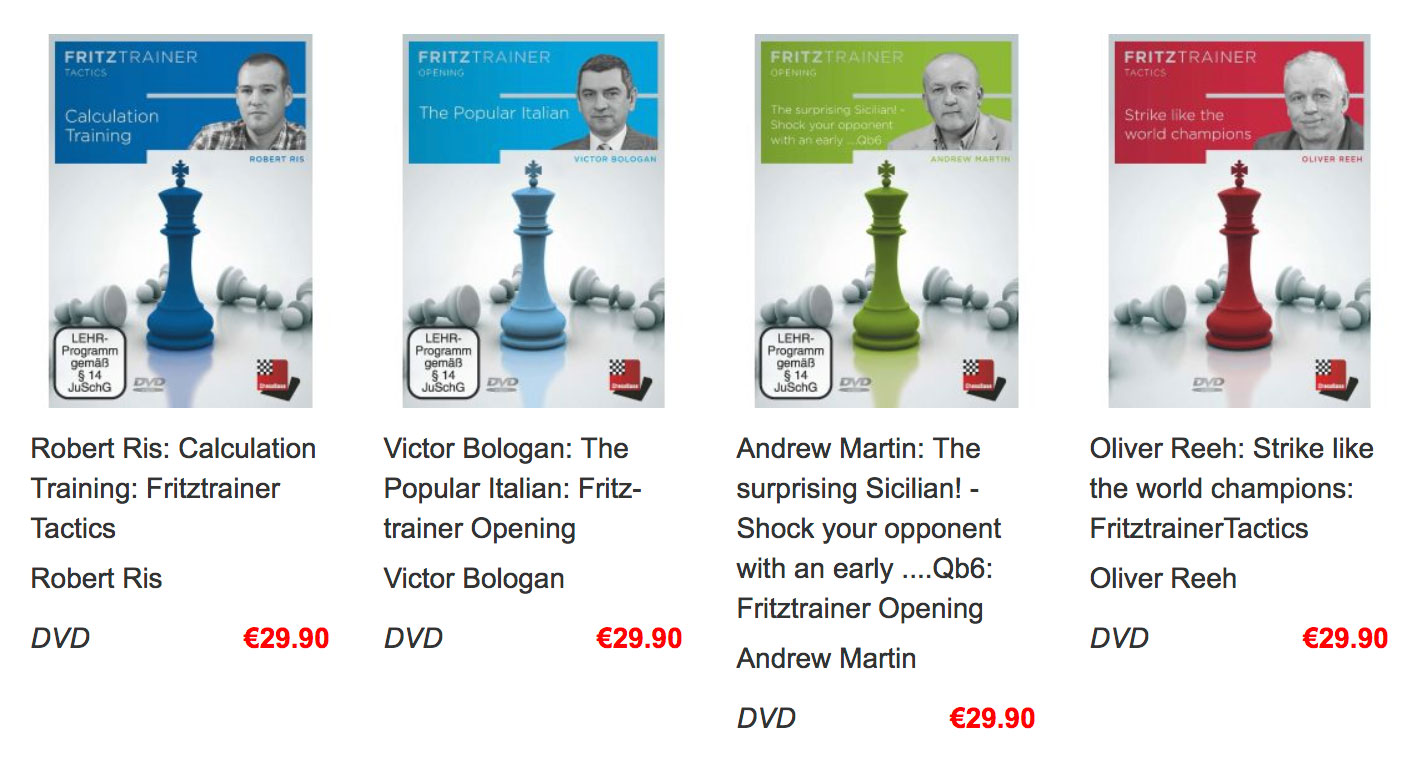 Recent ChessBase DVDs