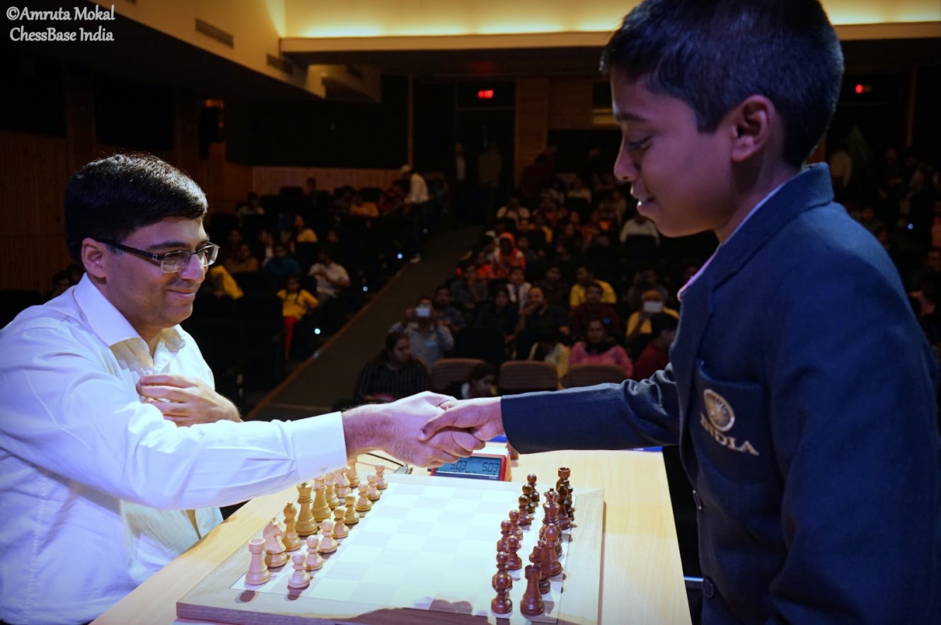 The very first game between Vishy Anand and Praggnanandhaa