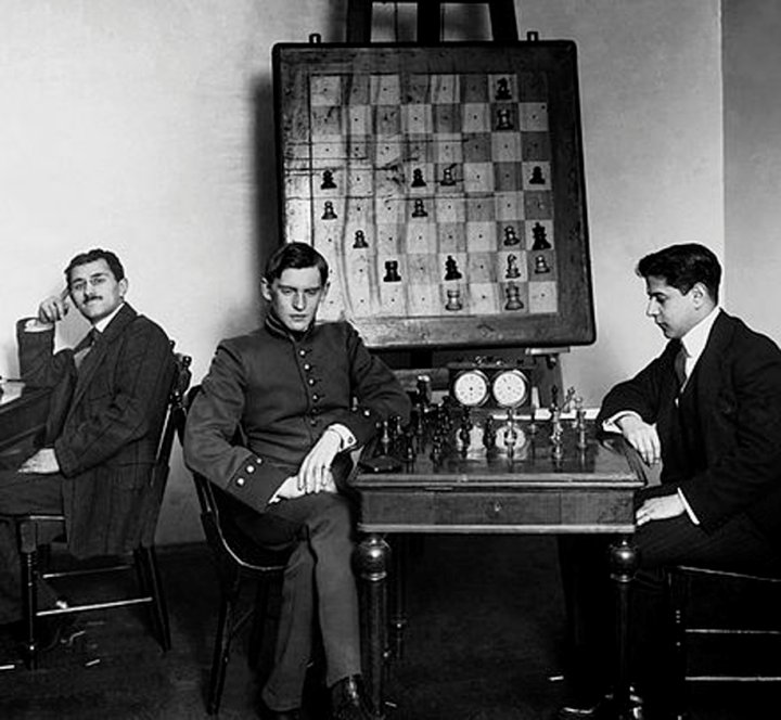 Alekhine' s present to Capablanca for his 50th birthday their last game  in AVRO 1938 