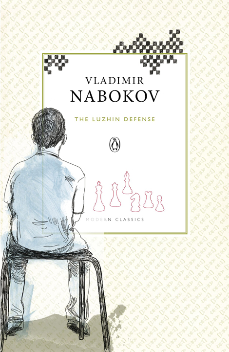 La portada del libro "The Luzhin Defense" por Vladimir Nabokov 