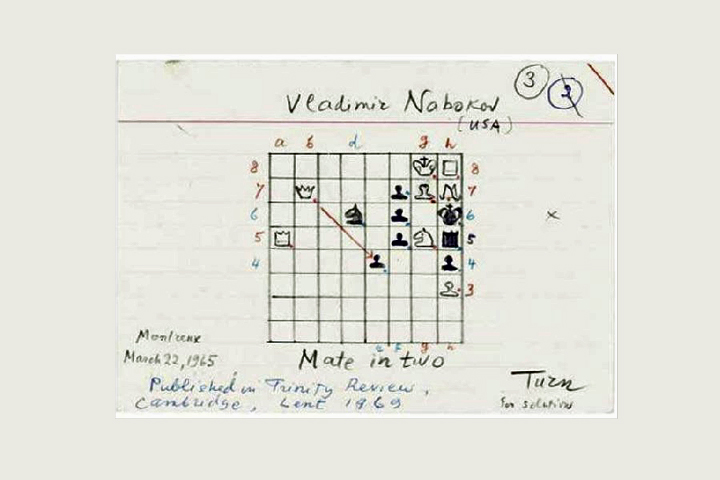 Image result for vladimir nabokov chess problem