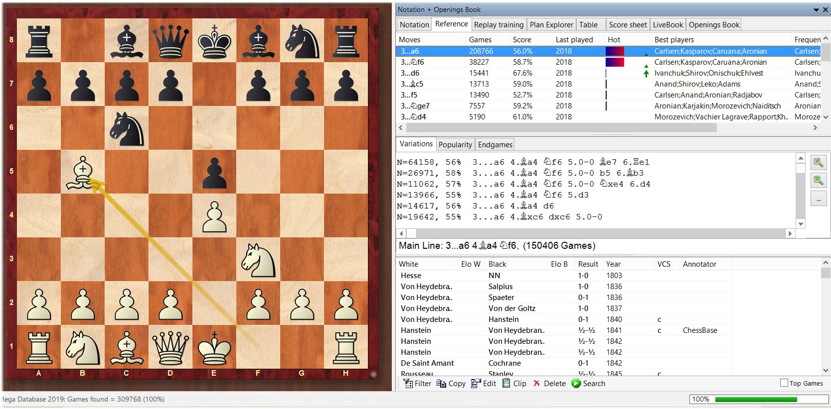 ChessBase 15: The new fast reference search