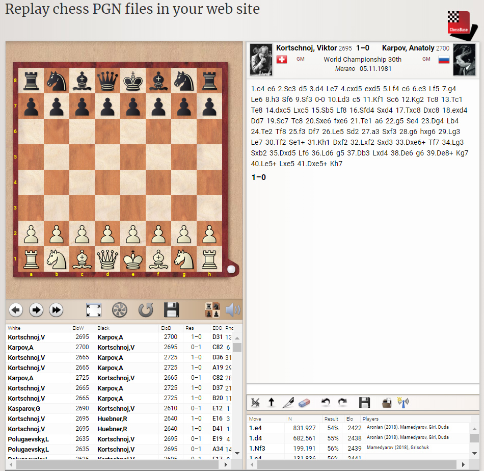 Olga Chess Game PGN Viewer FAQ