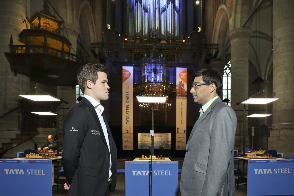 Anand and Carlsen at Tata Steel Chess 2018