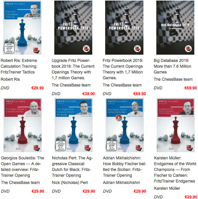 Recent ChessBase DVDs