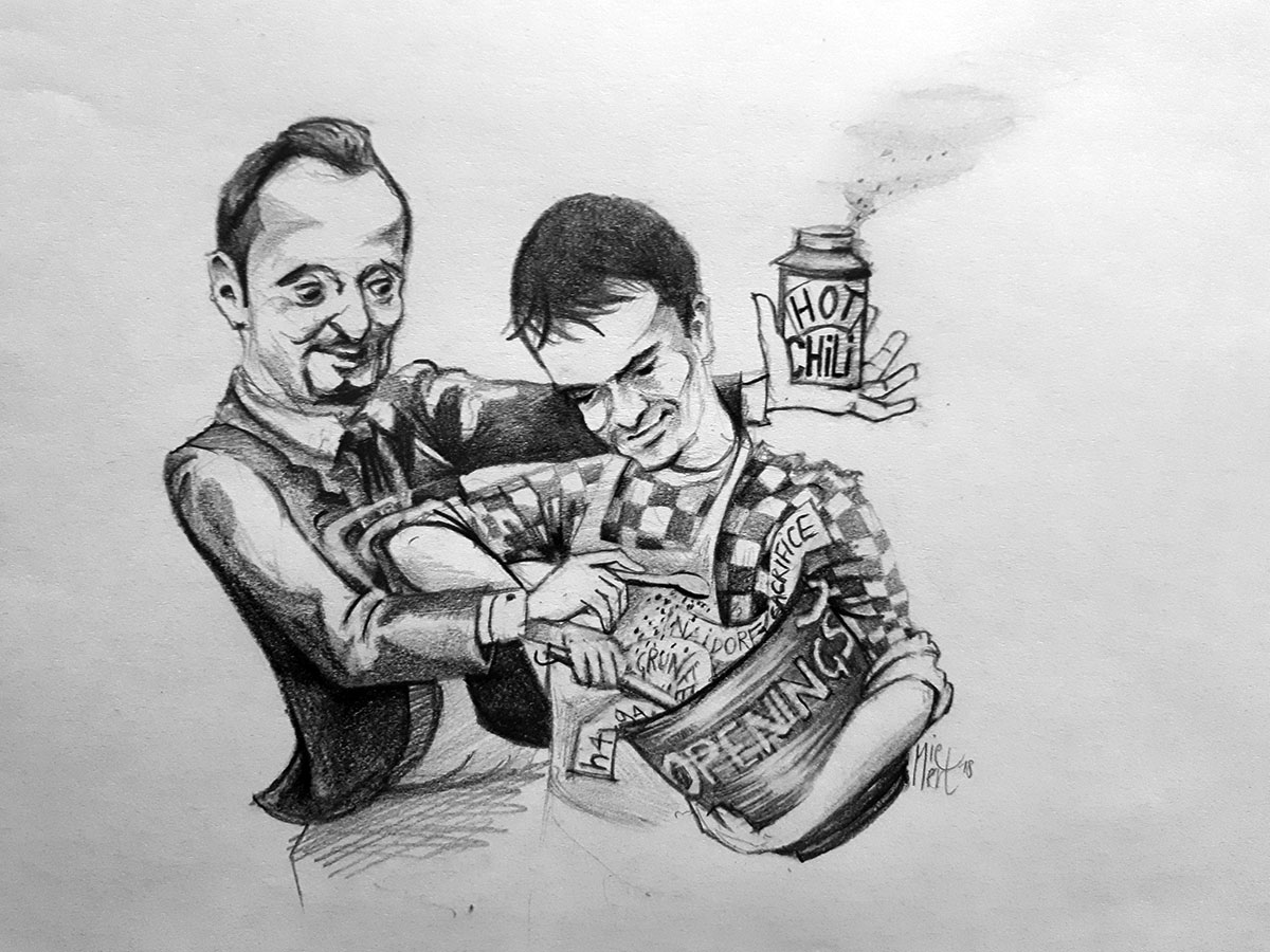 Topalov and Edouard caricature