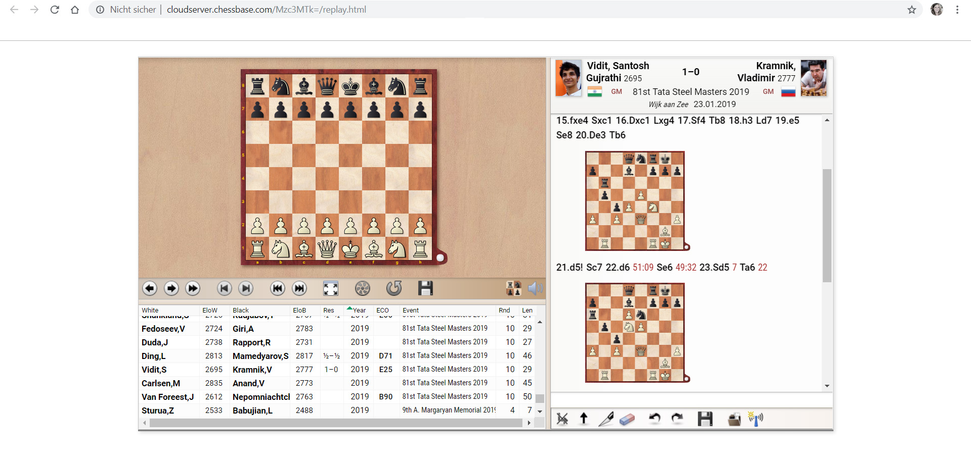 Krennwurzn in the Cloud with ChessBase 13