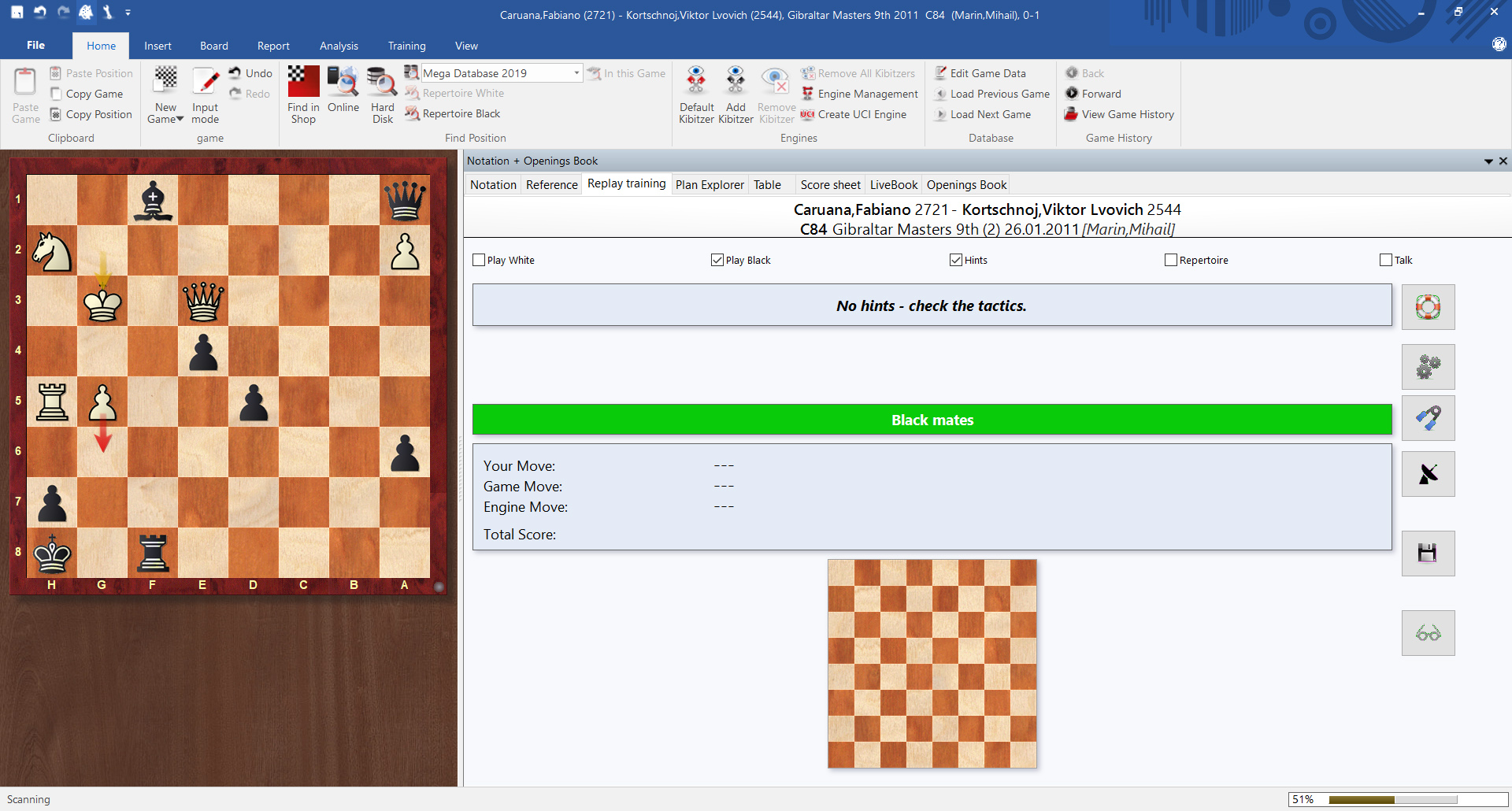 Replay Training in ChessBase 15 