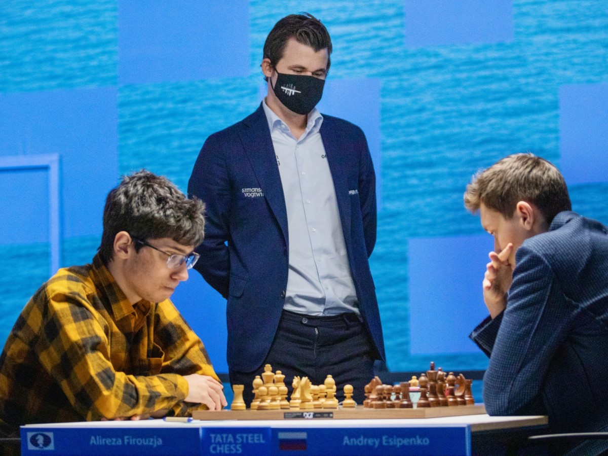 Alireza Firouzja, Magnus Carlsen, Andrey Esipenko