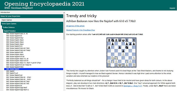 New: Opening Encyclopaedia 2021
