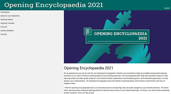 New: Opening Encyclopaedia 2020