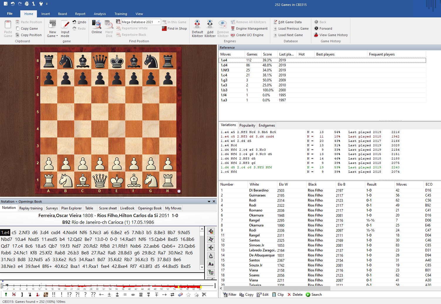 How do I switch from Masters database to Player database for opening  explorer? - Chess Forums 