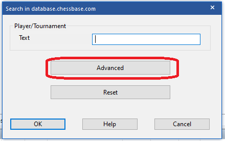 chessbase reader to access live chessbase database