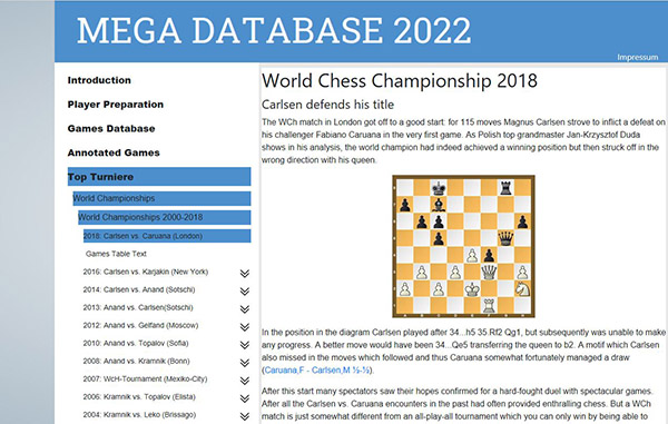 Magnus Carlsen's first game in the Mega Database