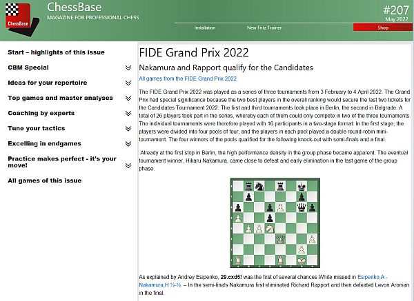 FIDE Grand Prix 2022: Informações completas 