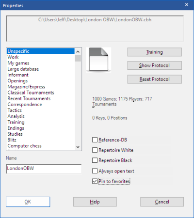 Chess database, analysis and live coaching