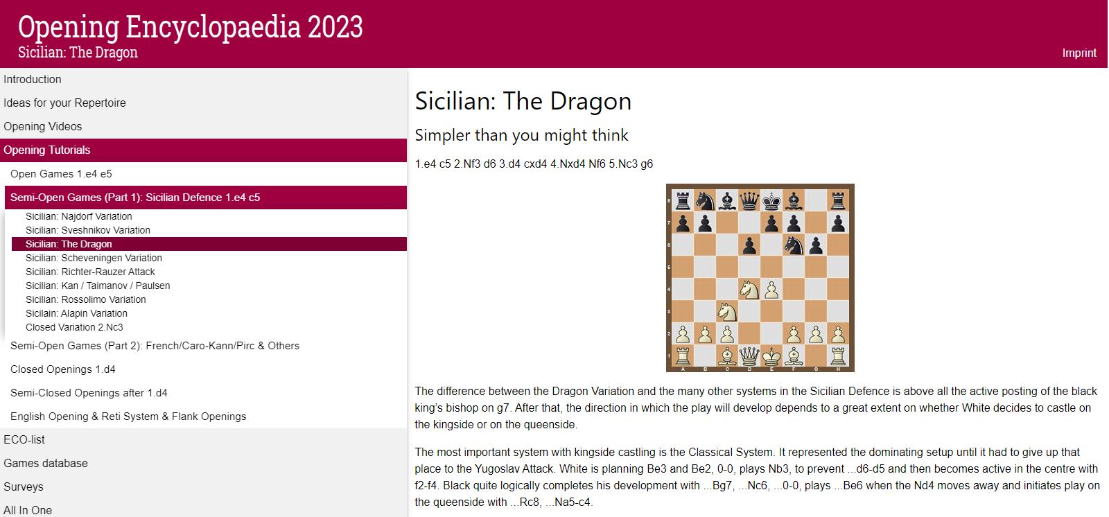 Sicilian: The Dragon