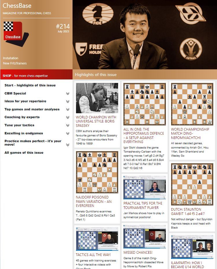 Chessbase Magazine 203 a review - Chess News And Views