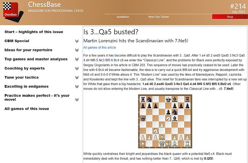 ChessBase 11 Opening Report 