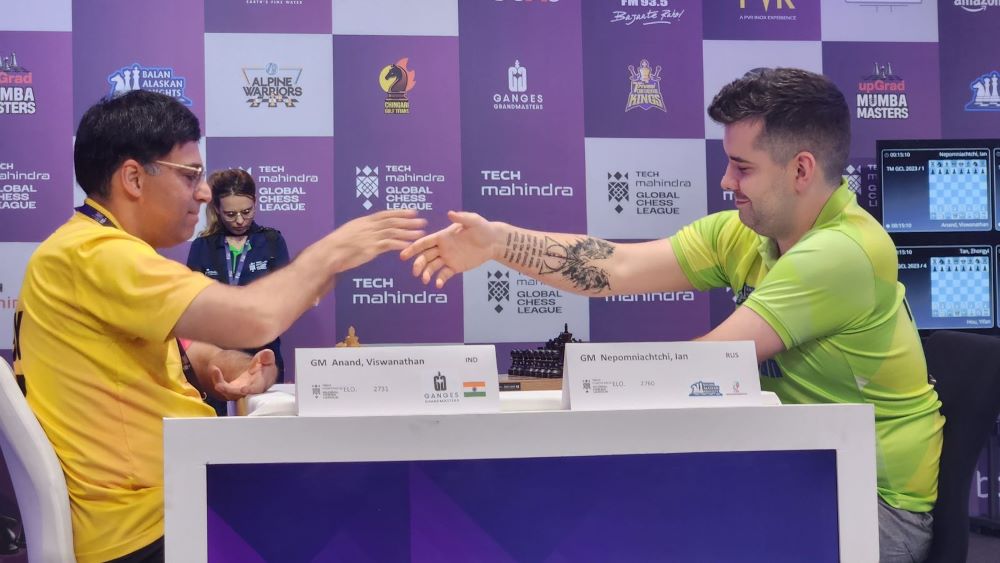 ChessBase India on X: Grandmaster Daniil Dubov, after Chingari Gulf Titans  won a crucial match against Ganges Grandmasters: I'm very proud of my  team, we came a long way!  / X
